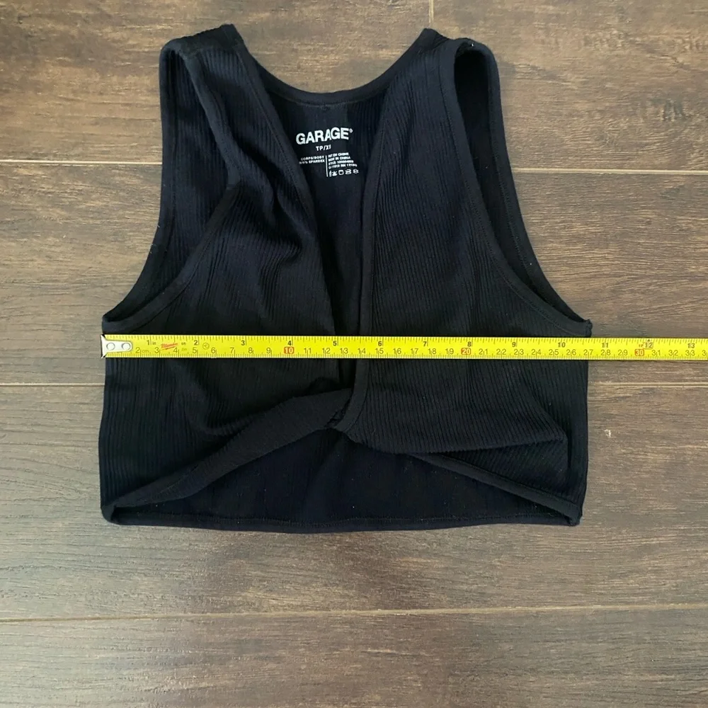 2/$15 Garage Black Sleeveless Crop Tank Top XS - Picture 4 of 7